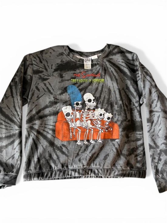 Sweaters - The Simpsons Treehouse of Horror Crewneck Sweatshirt - Black/Gray